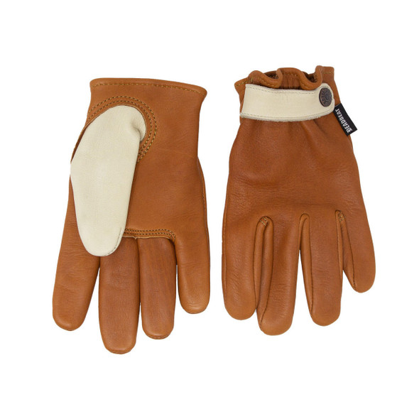 Deadbeat Customs - Ranger Deerskin Leather Gloves -  Tan/ White