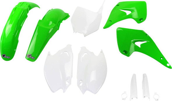 Ufo - KAKIT201F@999 - Body Kit - OEM Green/White - Kawasaki - KX '06-'08