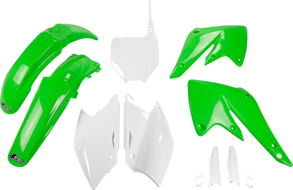 Ufo - KAKIT203F@999 - Body Kit - OEM Green/White - Kawasaki - KX '04-'05