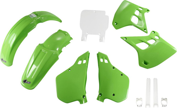 Ufo - KAKIT188F@999 - Body Kit - '90 OEM Green/White - Kawasaki - KX '90-'91