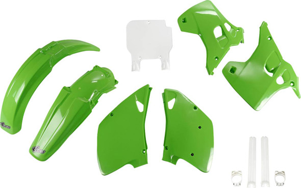 Ufo - KAKIT194F@999 - Body Kit - OEM Green/White - Kawasaki - KX '93