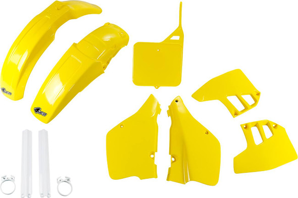 Ufo - SUKIT398F@999 - Body Kit - OEM Yellow/White - Suzuki - RM '89-'91