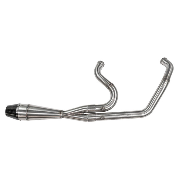 Sawicki - Brushed Stainless Steel 2 in 1 Shorty Pipe Exhaust System fits '18 & Up M8 Softail Models