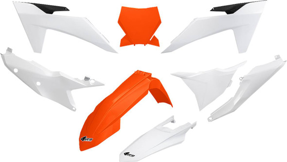 Ufo - KTKIT529@999 - Replacement Body Kit - OEM Orange/White/Black - KTM - SX '23-'24