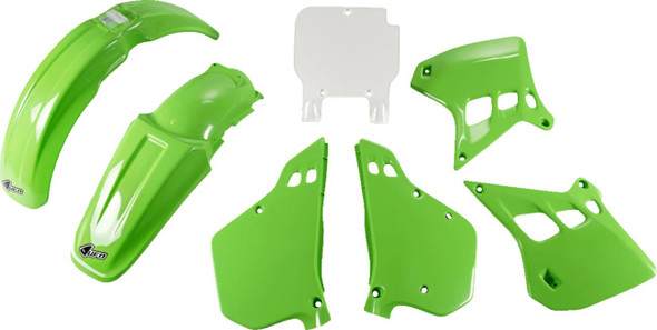 Ufo - KAKIT196-999 - Replacement Body Kit - '90 OEM Green/White - Kawasaki - KX '90-'91
