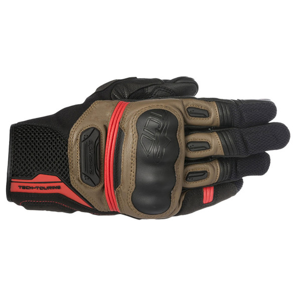  Alpinestars - Highlands Gloves - Black/Tobacco Brown/Red 