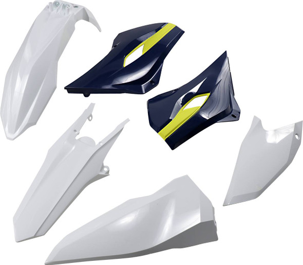 Ufo - HUKIT615-999W - Body Kit - '16 OEM White/Blue/Yellow - Husqvarna - FE/TE/TX