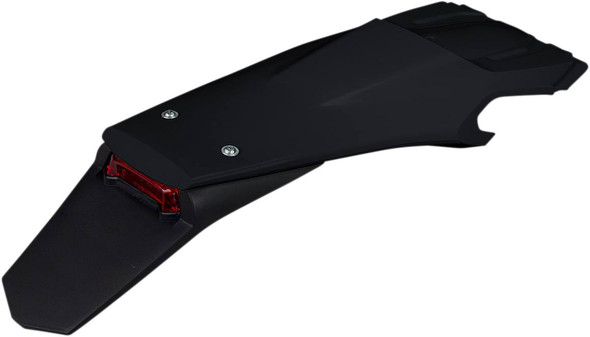 Ufo - HU03398001 - Enduro Rear Fender - with Light - Black
