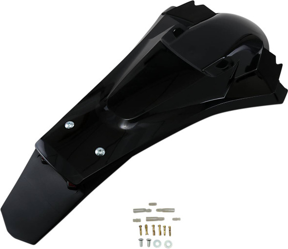 Ufo - HU03388001 - Enduro Rear Fender - with Light - Black