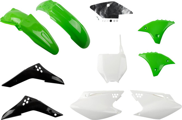 Ufo - KAKIT204-999 - Replacement Body Kit - OEM Green/White/Black - Kawasaki - KXF '06