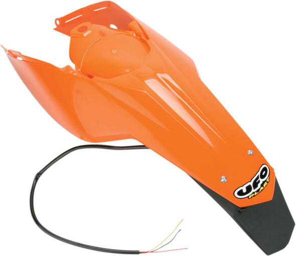 Ufo - KT03097-127 - Enduro Rear Fender - with Light - '98-'20 OEM Orange