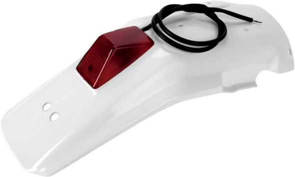 Ufo - HO02650041 - Enduro Rear Fender with 21/5W Light - White