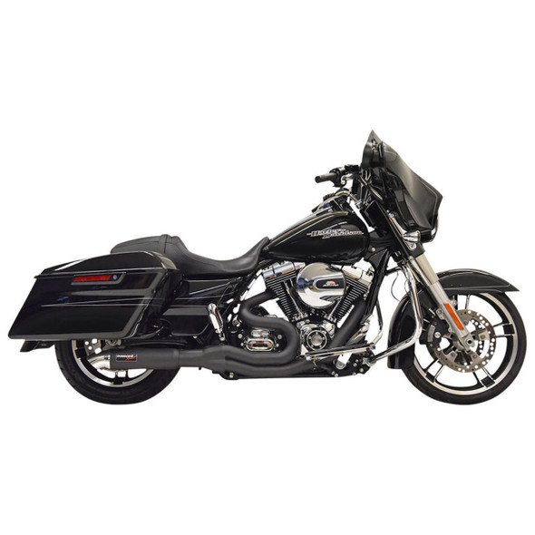 Bassani Exhaust - Road Rage II 2-Into-1 with Hot Rod Turnout Muffler System fits '07-'16 FLH, FLT Models