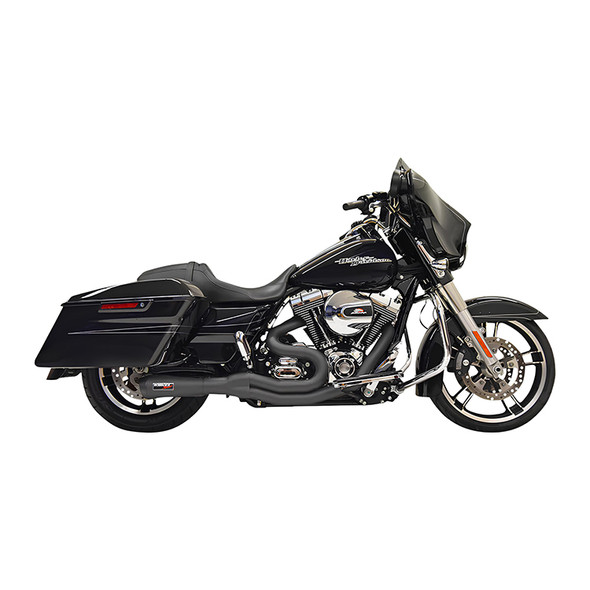 Bassani Exhaust - Road Rage II 2 into 1 Mid Length Exhaust fits '07-'16 FLH, FLT Models