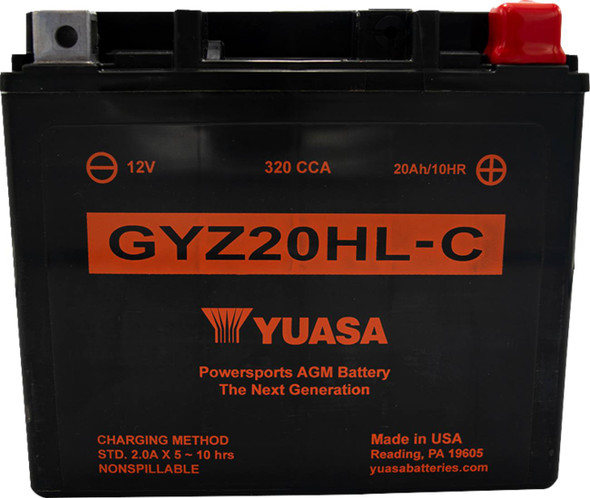 Yuasa - YUAM720GHC - AGM Battery - GYZ20HL-C