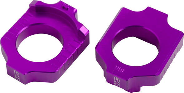 Works Connection - 17-P281 - Elite Axle Block Kit - Purple - YZ 250/450F