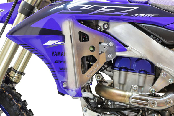 Works Connection - 18-269 - Radiator Brace Set - Silver - Yamaha