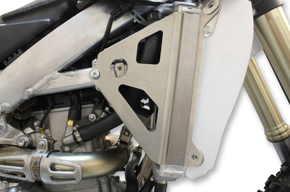 Works Connection - 18-268 - Radiator Brace Set - Silver - Yamaha