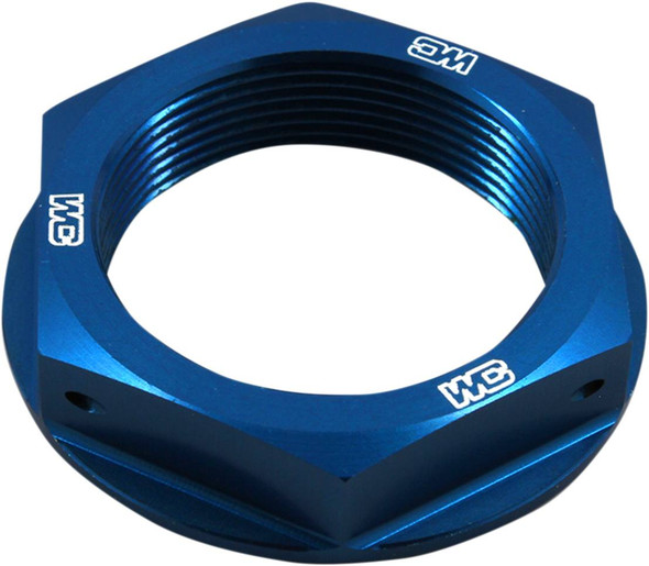 Works Connection - 24-300 - Steering Stem Nut - Blue - Honda