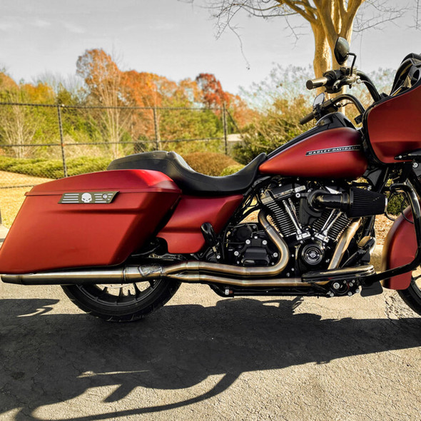 Sawicki - Brushed Stainless Steel 2-In-1 Full Length Cannon fits '17-'23 Touring Models