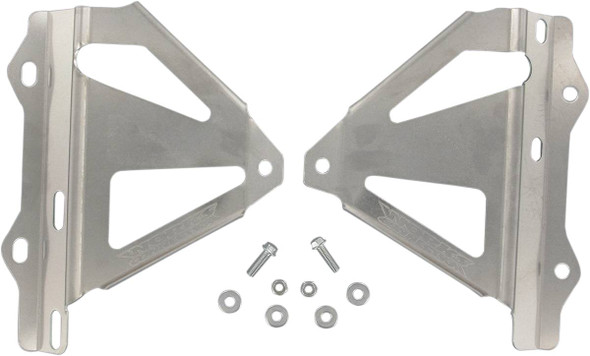 Works Connection - 18-084 - Radiator Brace Set - Silver - Honda