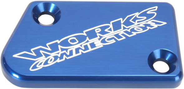 Works Connection - 21-031 - Anodized Billet Aluminum Front Brake Reservoir Cover - Blue