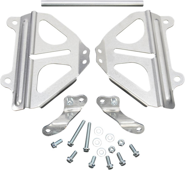 Works Connection - 18-008 - Radiator Brace Set - Silver - Honda