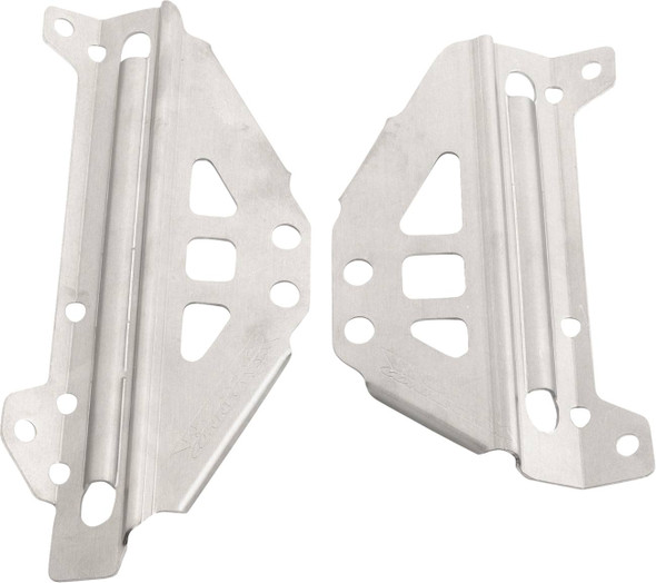 Works Connection - 18-298 - Radiator Brace Set - Silver - Kawasaki