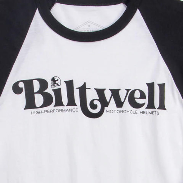  Biltwell - High-Perf Raglan T-Shirt - Black/White 