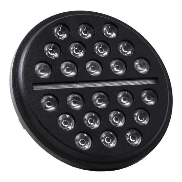 Lectric Lighting Co. - Black 7" Buck-Shot Style Multi-Mini LED Headlight for '14 & Up Indian Models (Exc. Scout and FTR Models)