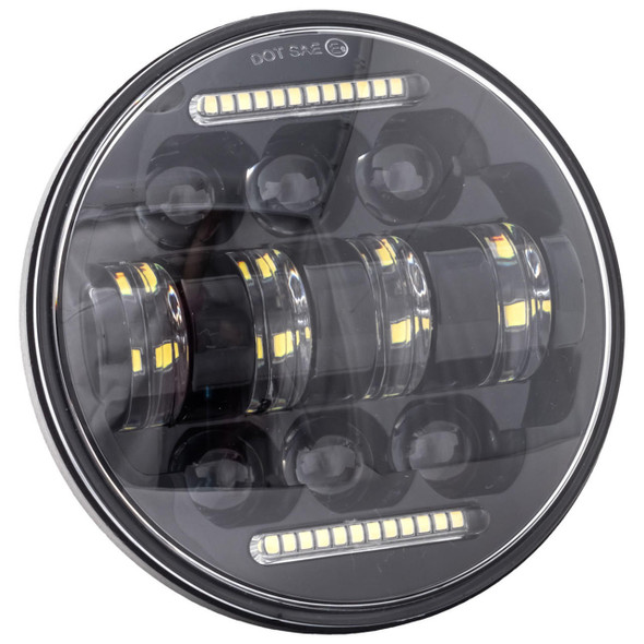 Letric Lighting Co. Lectric Lighting Co. - Black 5.75" Diez 10-LED Headlight W/ Dual Horizontal DRL's 