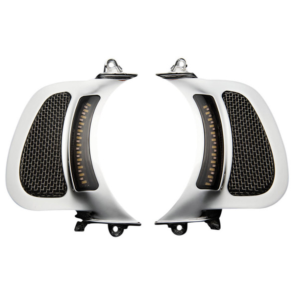 Custom Dynamics - Vent Inserts with LED Lights fits '15-'23 FLTRX/​FLTRXS, '22-'23 FLTRXST/​FLTRKSE, '20-'24 FLTRK, '18-'22 FLTRXSE, '16-'19 FLTRU, '20-'22 FLTRUSE & '23-'25 FLTRT Models
