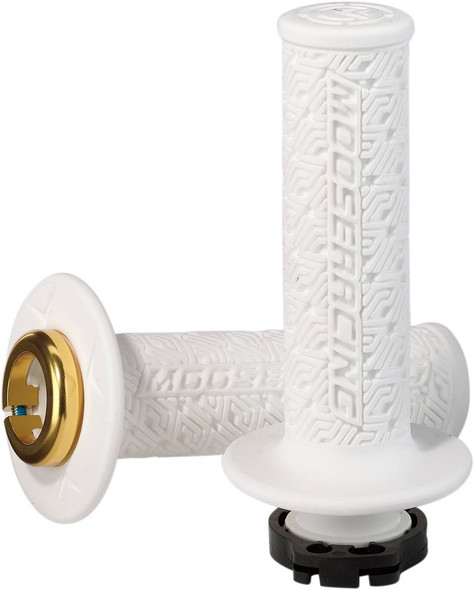 Moose Offroad -  - 36 Series Clamp-On Grips - White/Gold
