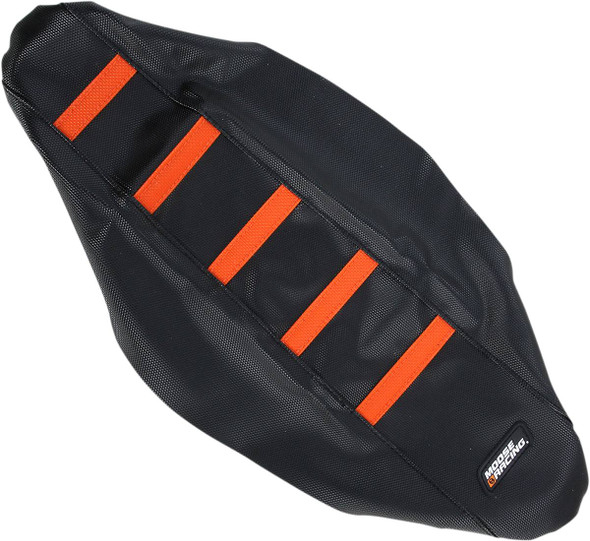 Moose Offroad - Ribbed Seat Cover - Black Cover/Orange Ribs - KTM