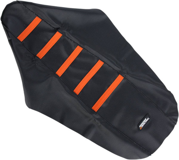 Moose Offroad -  - Ribbed Seat Cover - Black Cover/Orange Ribs - KTM