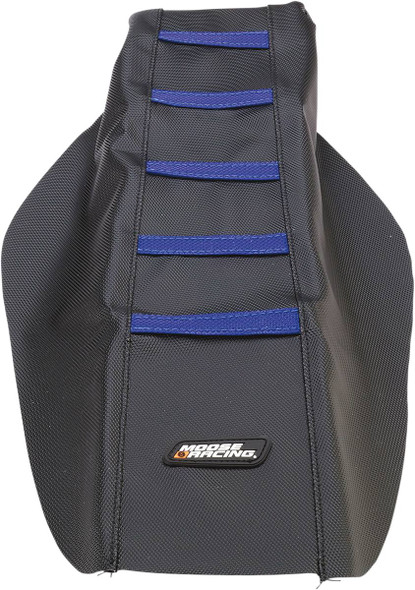 Moose Offroad -  - Ribbed Seat Cover - Black Cover/Blue Ribs - Yamaha
