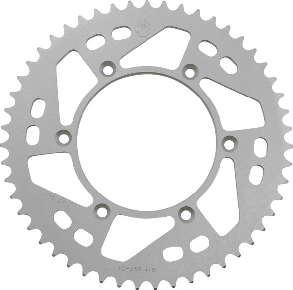 Moose Offroad - Rear Sprocket - Aluminum - 51 Tooth - Silver - Husaberg/Husqvarna/KTM