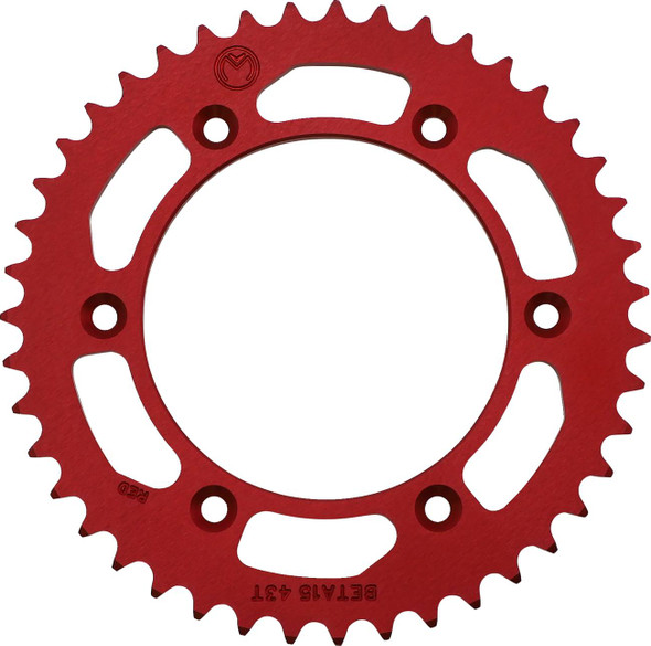 Moose Offroad -  - Rear Sprocket - Aluminum - 43 Tooth - Red - Beta