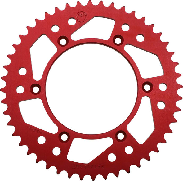 Moose Offroad -  - Rear Sprocket - Aluminum - 48 Tooth - Red - Beta