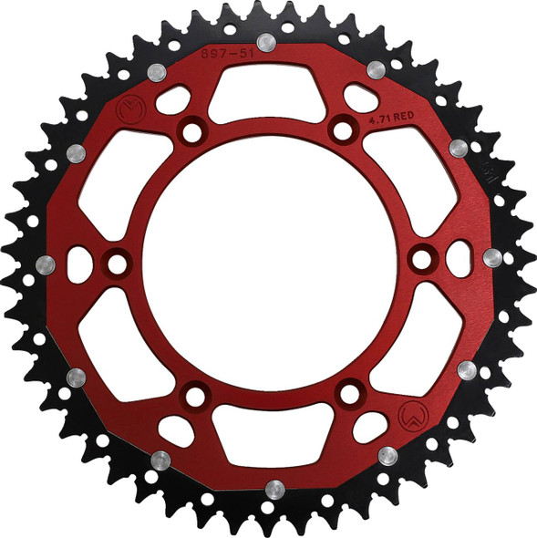 Moose Offroad -  - Dual Sprocket - 51 Tooth - Red - Gas Gas