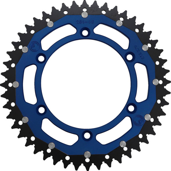 Moose Offroad - Dual Sprocket - 48 Tooth - Blue - Yamaha