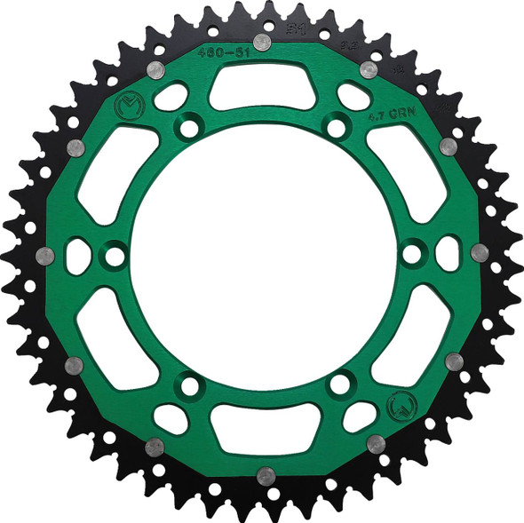 Moose Offroad -  - Dual Sprocket - 51 Tooth - Green - Kawasaki/Suzuki