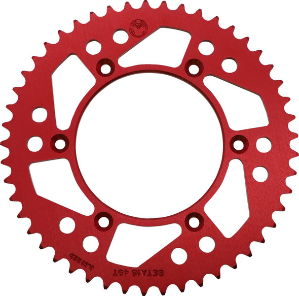 Moose Offroad -  - Rear Sprocket - Aluminum - 49 Tooth - Red - Beta