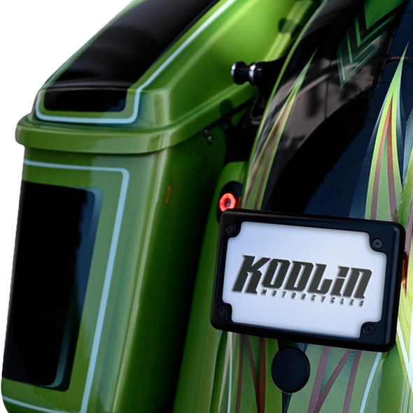 Kodlin - Light Black Curved License Plate Kit fits '13 & Up Touring Models