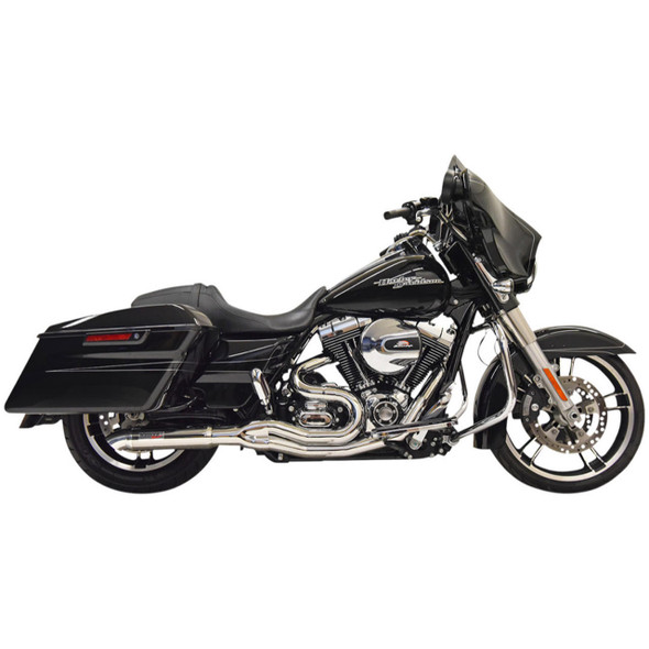Bassani Exhaust Bassani - Chrome 2-Into-1 Hot Rod Exhaust System fits '95-'98 Touring Models  