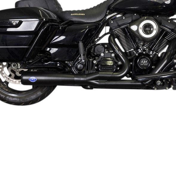 S&S Cycle - Guardian Black Diamondback 2-into-1 Race Only Exhaust System fits '17-'23 Touring Models 