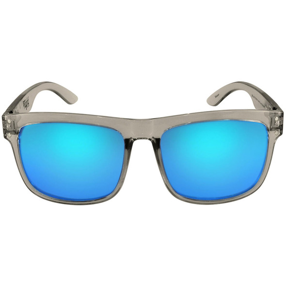  Flight Eyewear Benny V2 Square Sunglasses - Crystal Gray Frames/ Blue Lenses 