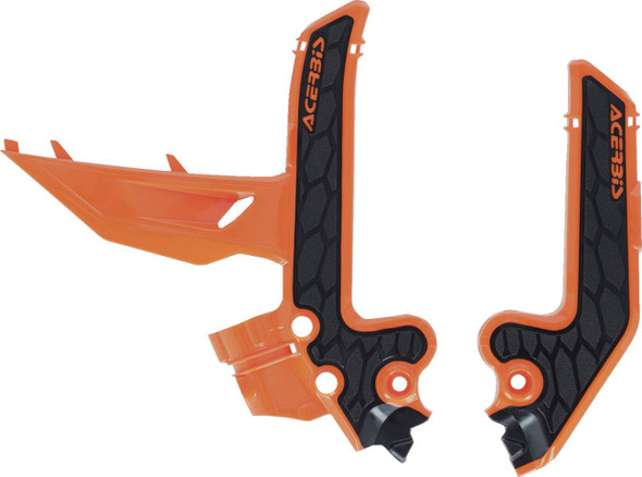 Acerbis - 2986895225 - X-Grip Frame Guards - '16 OEM Orange/Black - SX85 | MC85