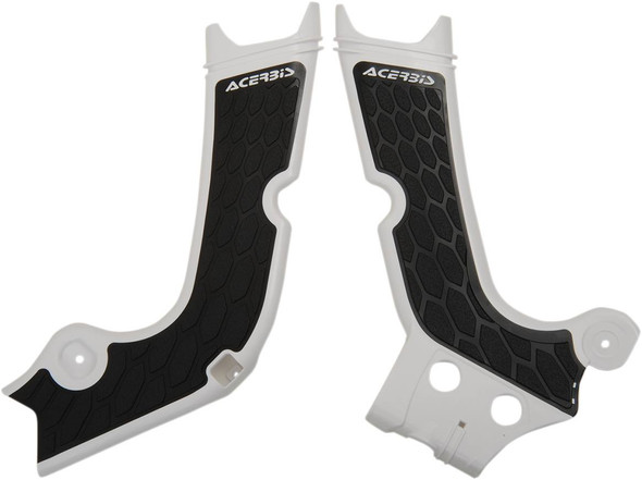 Acerbis - 2630711035 - X-Grip Frame Guards - White/Black - CRF 250/450 R/RX