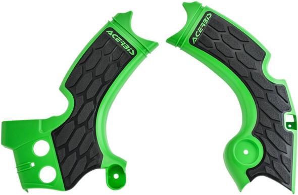 Acerbis - 2657591089 - X-Grip Frame Guards - Green/Black - KX 250 F